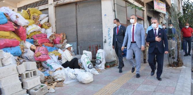 KAYMAKAM ARSLAN VE BAŞKAN VEKİLİ TERZİOĞLU MASKE DENETİMİ YAPTI