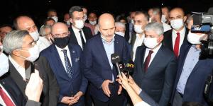 İçişleri Bakanı Süleyman Soylu yangın bölgesini yakından inceledi