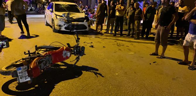 Samandağ’da otomobil ile motosiklet çarpıştı: 2 yaralı