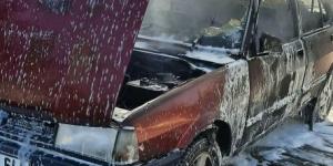 Hatay’da LPG’li otomobil yangını