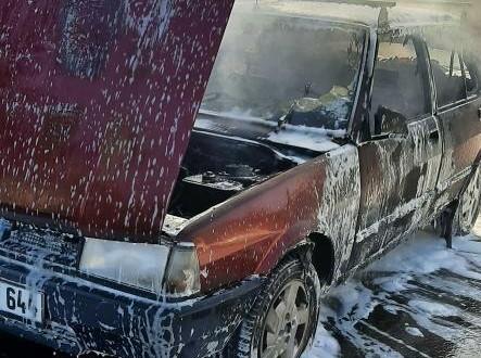 Hatay’da LPG’li otomobil yangını