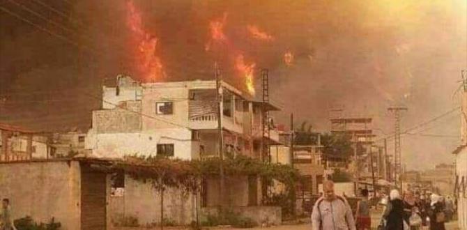 Suriye’de orman yangını devam ediyor