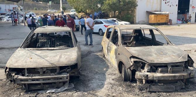 Hatay’daki yangından geriye kalan görüntüler yürek burktu