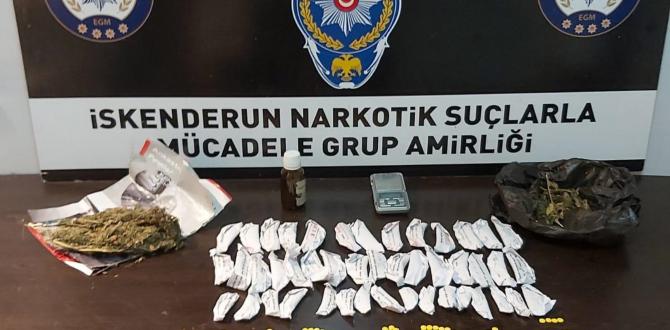 İskenderun’da uyuşturucu ve asayiş operasyonu
