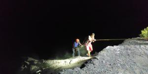 Yamaçta mahsur kaldılar