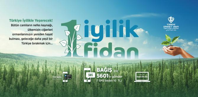 Türkiye Diyanet Vakfından “1 İyilik 1 Fidan” Kampanyası