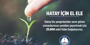 Şahinbey Belediyesi’nden Hatay’a 25 bin fidan