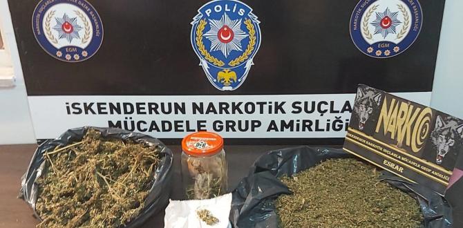 İskenderun’da uyuşturucu ve asayiş operasyonu