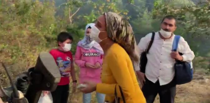 Hatay’daki yangında annenin “Çocuklarımı çıkarın” feryadı