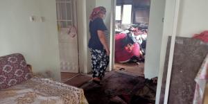 Yanan evlerini görünce gözyaşlarını tutamadılar