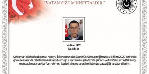 Yeloğlu’ndan taziye mesajı