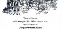 ANTAKYA BELEDİYE BAŞKANI İZZETTİN YILMAZ’DAN   DÜNYA MİMARLIK GÜNÜ MESAJI