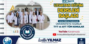 ANTAKYA BELEDİYESİ’NDEN EĞİTİME DESTEK ÜNİVERSİTEYE HAZIRLIK TYT- AYT KURSLARI UZAKTAN EĞİTİMLE BAŞLADI