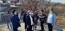 HATAY MHP KADIN KOLLARINDAN  YANGIN MAĞDURLARINA MORAL ZİYARETİ