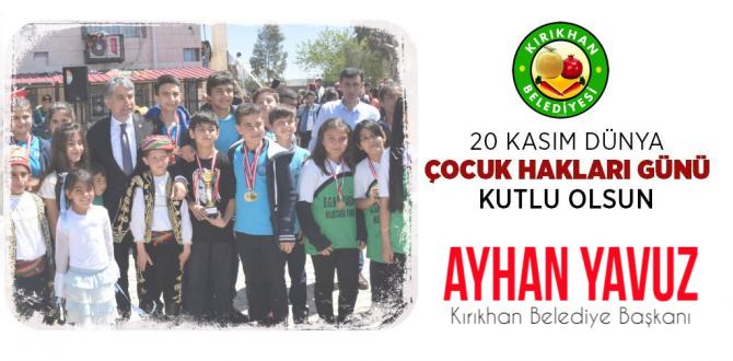 BAŞKAN YAVUZ; “GÖKYÜZÜ MELEKLERİNİN YERYÜZÜ TEMSİLCİLERİ OLAN ÇOCUKLARIMIZ, GELECEĞİMİZİN TEMİNATIDIR”