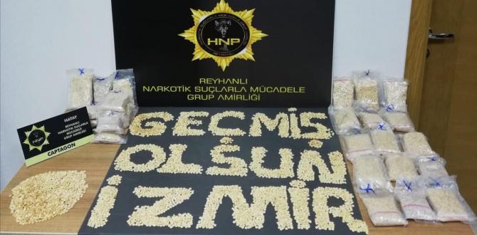 Hatay’da 36 bin 823 adet captagon hap ele geçirildi