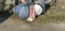 Kaza yaptığı yeri çekerken başka kaza anını görüntüledi
