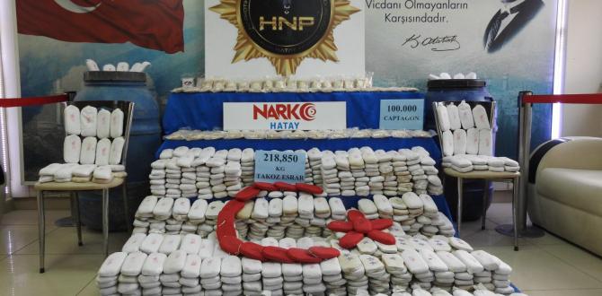 Hatay’da uyuşturucu operasyonunda ele geçirilenler şok etti
