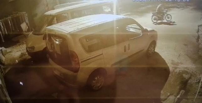Motosiklet hırsızı güvenlik kamerasında