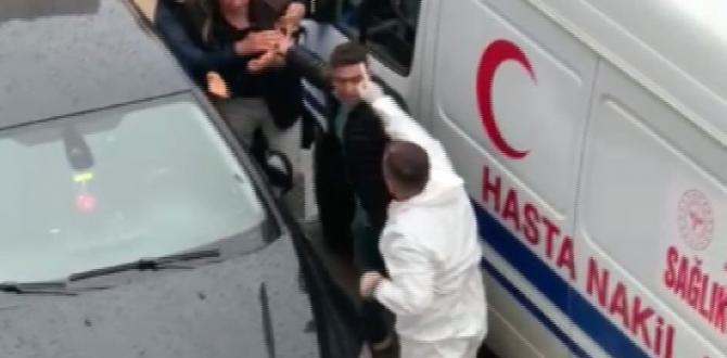 ‘Ben polisim’ diyerek ambulans şoförünü darp etti