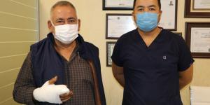 Kopan parmağı yerine dikildi