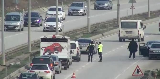 Hatay’da drone destekli trafik denetimi