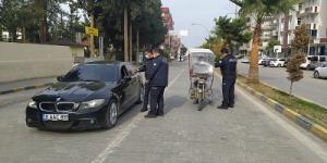 Reyhanlı’da sokağa çıkma kısıtlaması ile birlikte denetimler devam ediyor