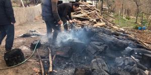Yayla evinde yangın çıktı
