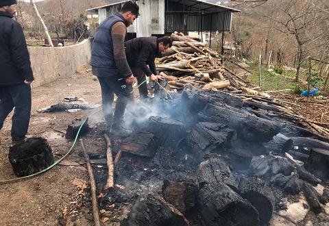 Yayla evinde yangın çıktı