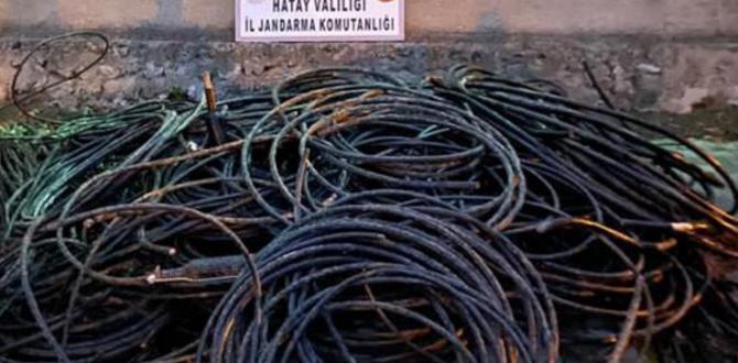 Kamyonetin kasasında 1100 kilo bakır kablo ele geçirildi