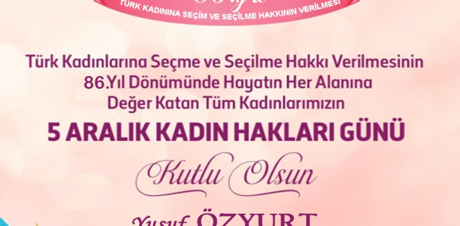 Özyurt’tan 5 Aralık mesajı