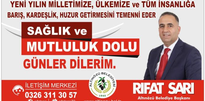 Başkan Sarı: Yeni yılımız kutlu olsun