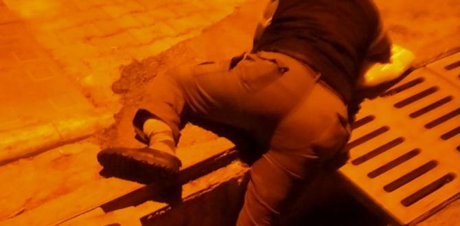 Rögara düşen adam ayağından yaralandı