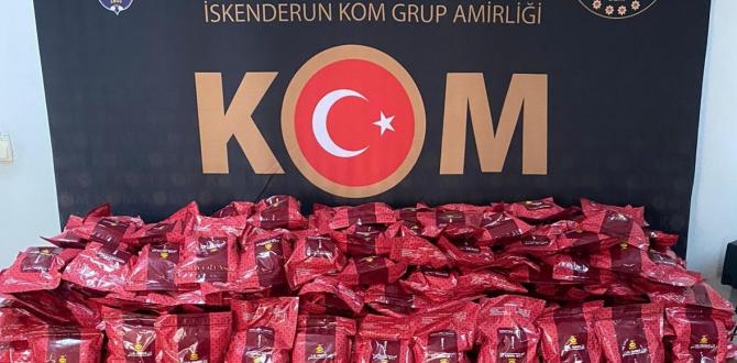 Hatay’da 360 kilo kaçak nargile tütünü ele geçirildi