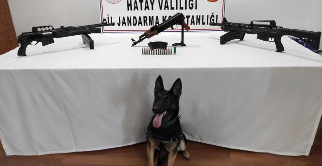 Aile çay bahçesine gömülmüş silahlar bulundu