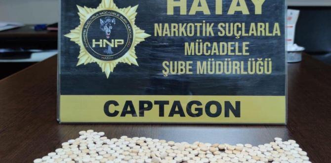 Hatay’da uyuşturucu hap operasyonu