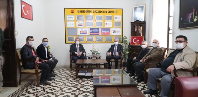 Vali Doğan İskenderun Gazeteciler Cemiyeti’ni Ziyaret Etti