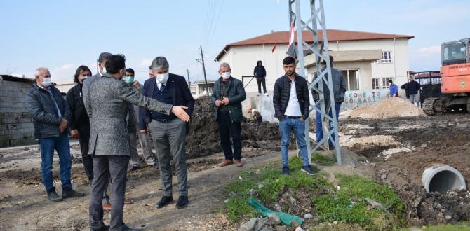 BAŞKAN YAVUZ HİZMETLERİ YERİNDE İNCELEMEYE DEVAM EDİYOR