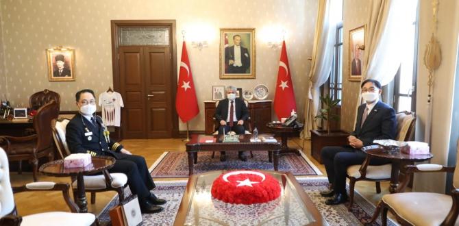 Vali Doğan Kore Büyükelçisini Kabul Etti