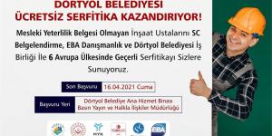 Dörtyol Belediyesi’nden ustalara mesleki yeterlilik sertifikası