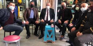BAŞKAN YILMAZ ESNAFI ZİYARET ETTİ