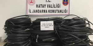 Arsuz’da kablo hırsızları tutuklandı