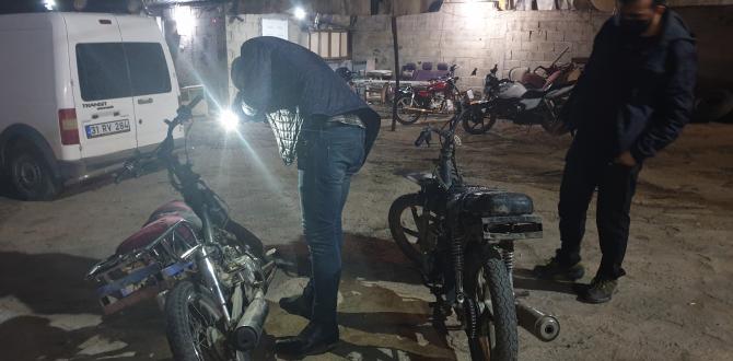 Reyhanlı’da çalıntı motosikletler denetim yapan polise takıldı