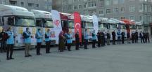 Kayseri’den sınır bölgesine 13 tır gıda yardımı