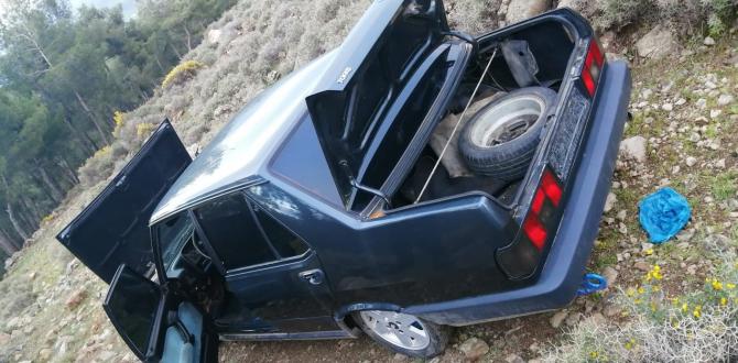 Çalıntı otomobil ormanlık alanda bulundu