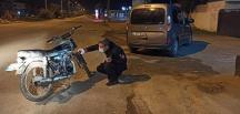 Reyhanlı’da kısıtlama denetimine takılan motosiklet çalıntı çıktı