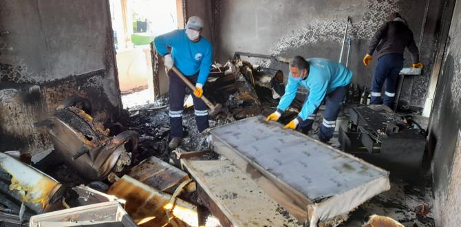 İKİZ YAVRULARIN ARDINDAN HÜZÜNLÜ TEMİZLİK