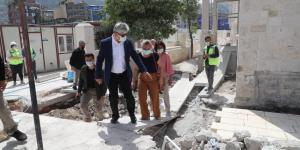 Vali Doğan restorasyon çalışmalarını denetledi