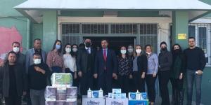 MKÜ araştırma hastanesinden okullara hijyen desteği