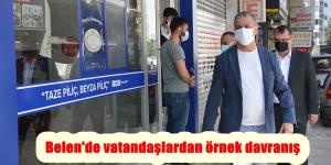 Belen’de vatandaşlardan örnek davranış